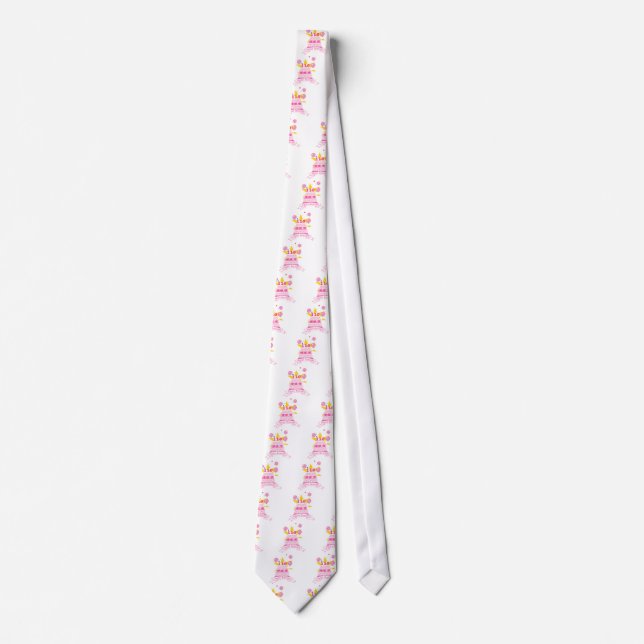 110 Year Old Birthday Cake Tie (Front)