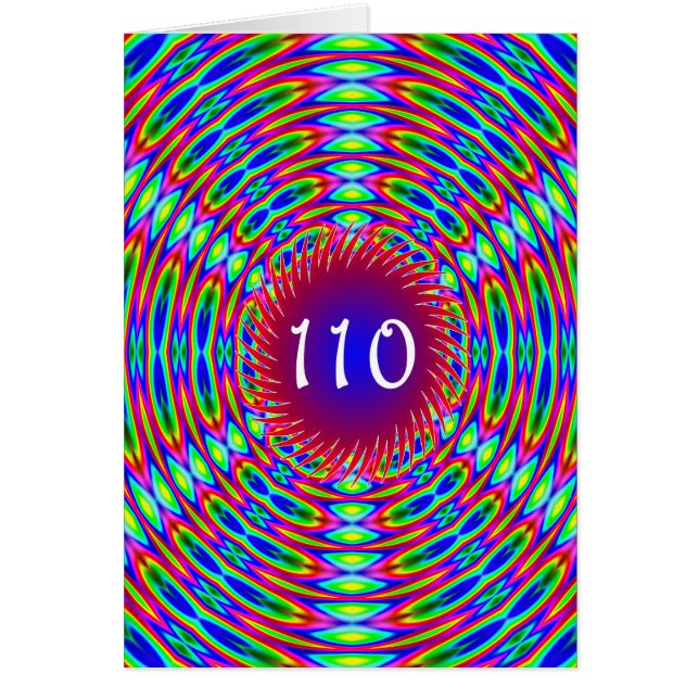 110th Birthday Abstract Trippy Swirls (Front)