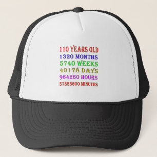 110th Birthday Milestones Trucker Hat