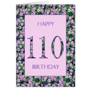 110th Birthday Purple Daisies