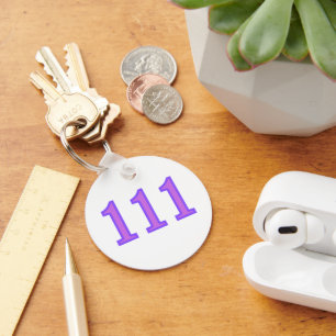 111 Angel Number Blessings Key Ring