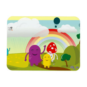 11277-naif-spring-vector CUTE COLORFUL CARTOON HAP Magnet
