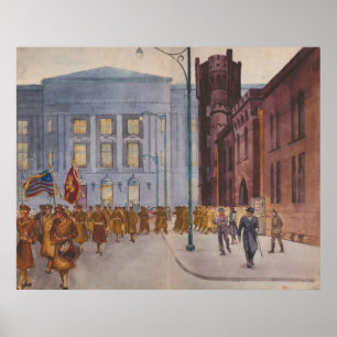 112th Engineers at the Cleveland Armoury – 1940 Poster