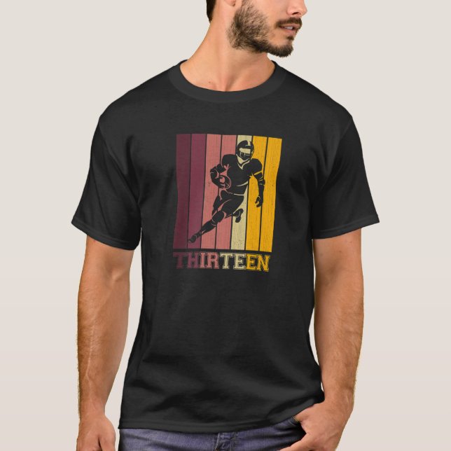 113Th Birthday For Boys Football Player 13 Years O T-Shirt (Front)