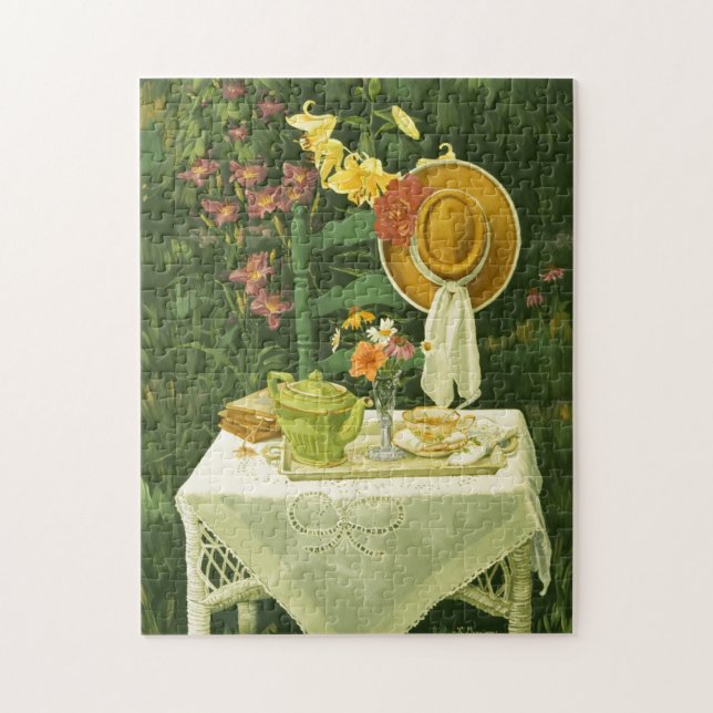 1144 Tea Time in Garden Jigsaw Puzzle (Vertical)
