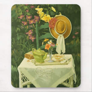 1144 Tea Time in Garden Mouse Pad