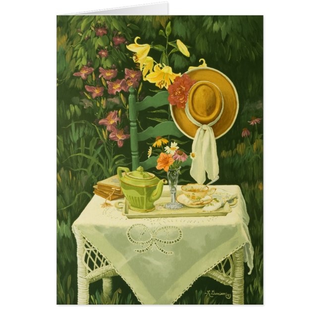 1144 Tea Time in Garden Sympathy Card (Front)