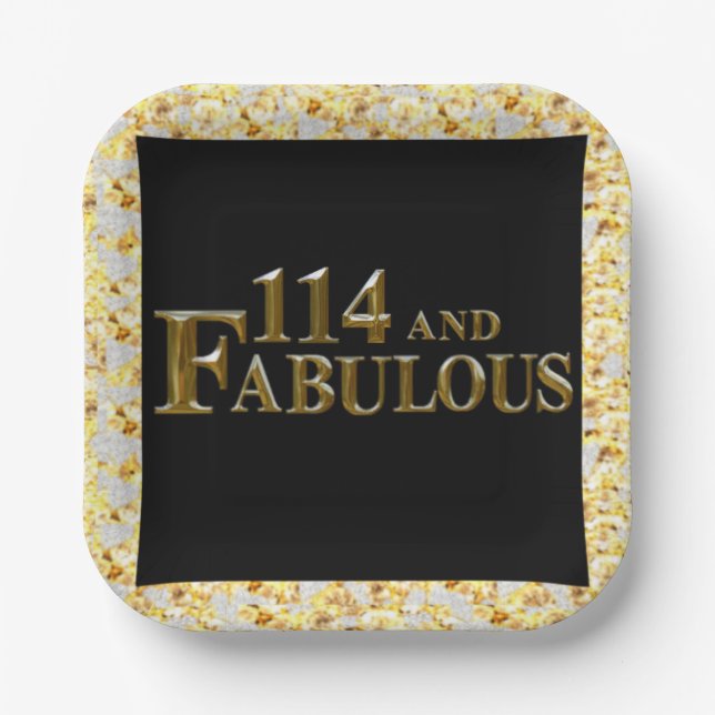 114 Birthday  Paper Plate (Front)