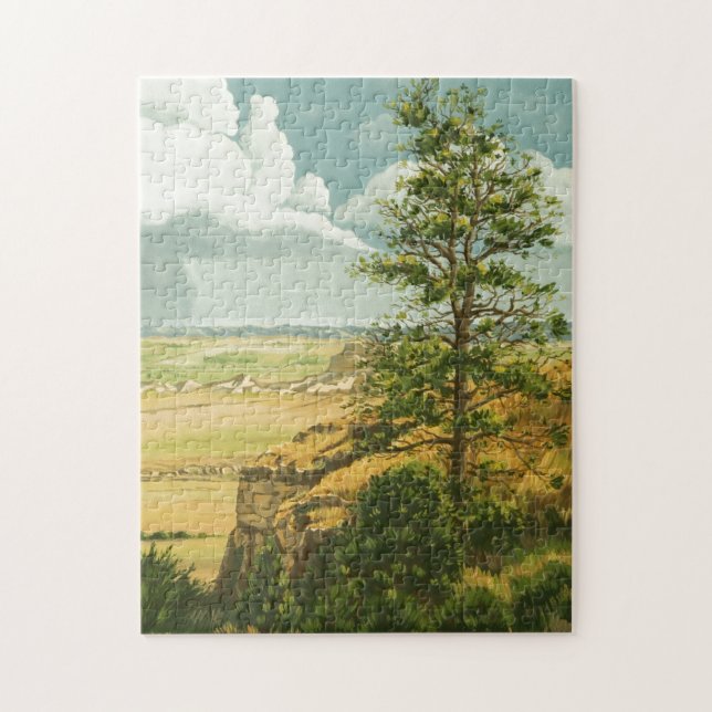1158 Pine on Scotts Bluff Monument Jigsaw Puzzle (Vertical)