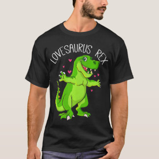 115 Lovesaurus T Rex Valentines Day Dinosaur Boys  T-Shirt