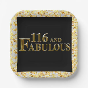 116 Birthday Paper Plate