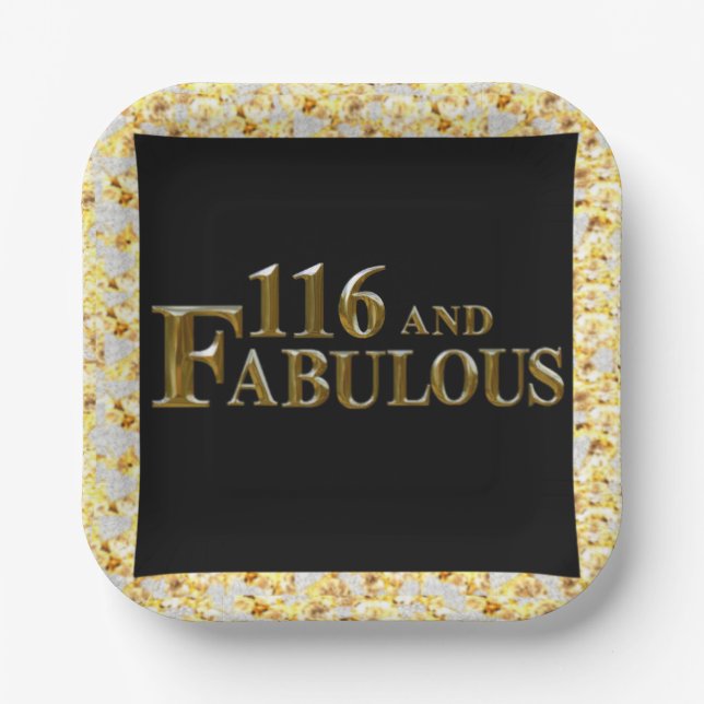 116 Birthday  Paper Plate (Front)