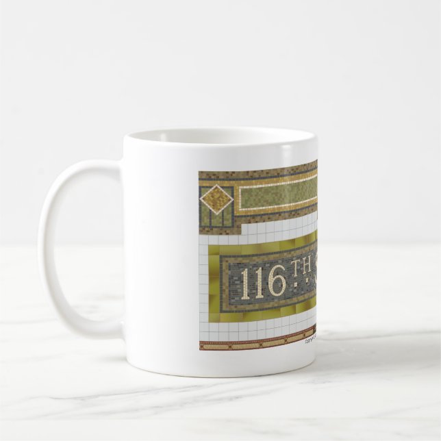 116th St NY Subway Mosaic Coffee Mug (Left)