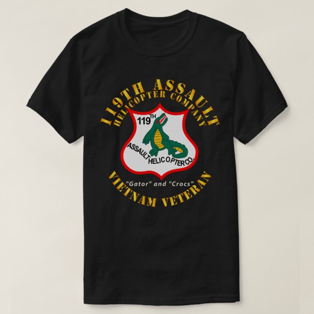 119th Assault Helicopter Company Gator and Crocs X T-Shirt (Design Front)