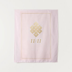 11:11 Eternal Knot Pink Wall Tapestry 