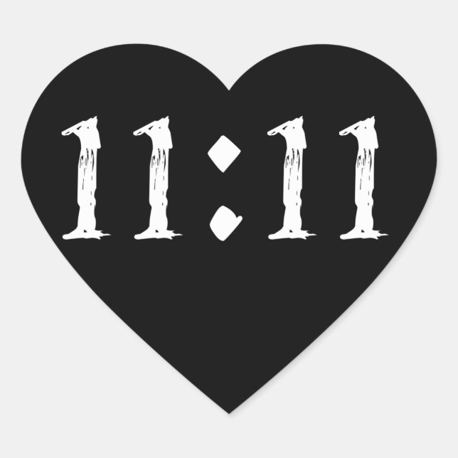 11:11 HEART STICKER (Front)