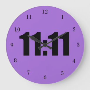 11:11 Lucky Time Purple Large Clock
