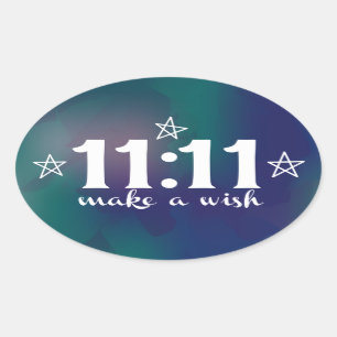 11:11, Make a Wish Oval Sticker