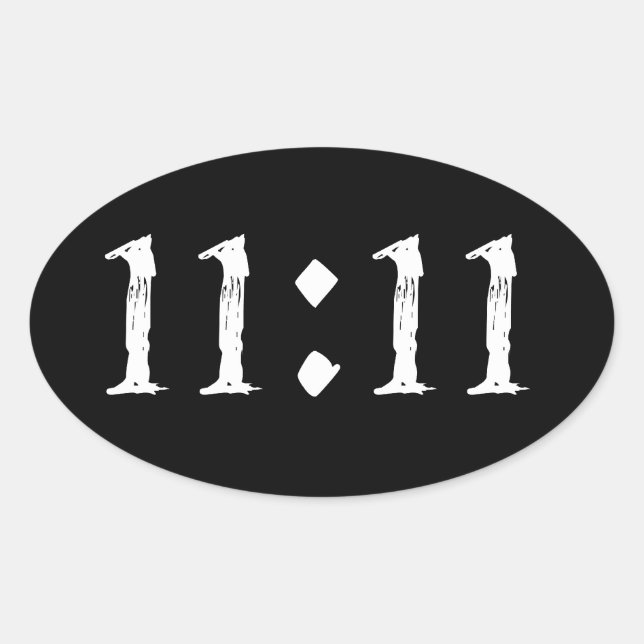 11:11 OVAL STICKER (Front)