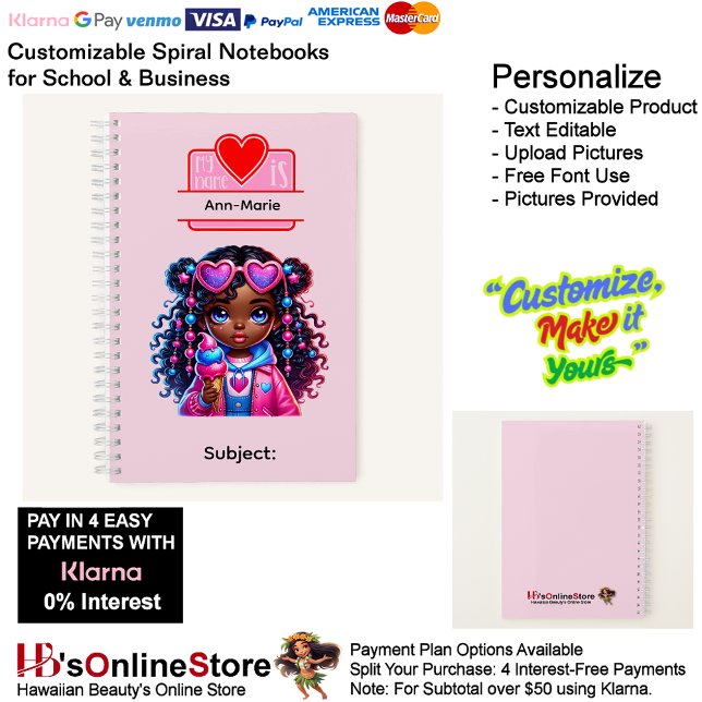 11 African American Girl Writing Supplies Students Notebook (11 African American Girl Writing Supplies Students Notebook.)