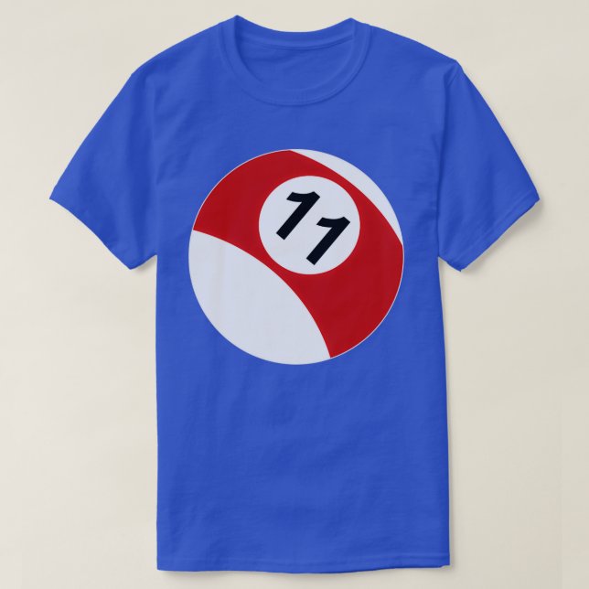11 Ball Pool amp Billiards T-Shirt (Design Front)
