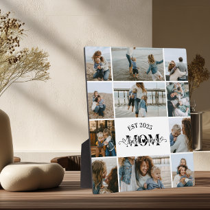 11 Custom Photo Collage Best Mum Ever Plaque