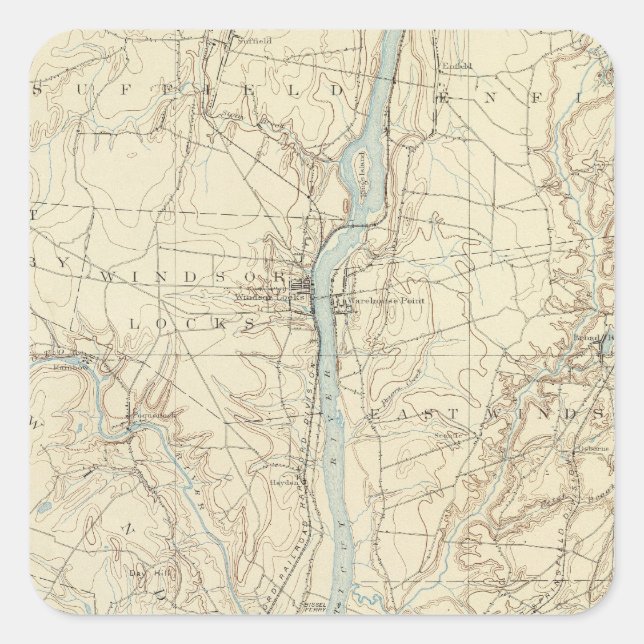 11 Hartford sheet Square Sticker (Front)