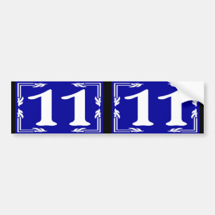 11 Maguire House Numbers Bumper Sticker