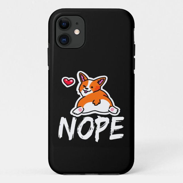 11 Nope Corgi Case-Mate iPhone Case (Back)