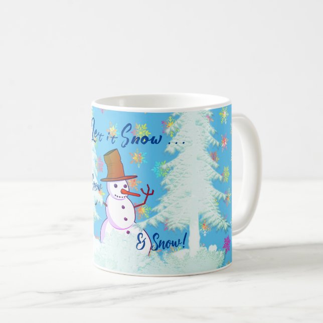 11 Oz. Coffee Fun Snowman Hot Drink Latte Mug (Front Right)