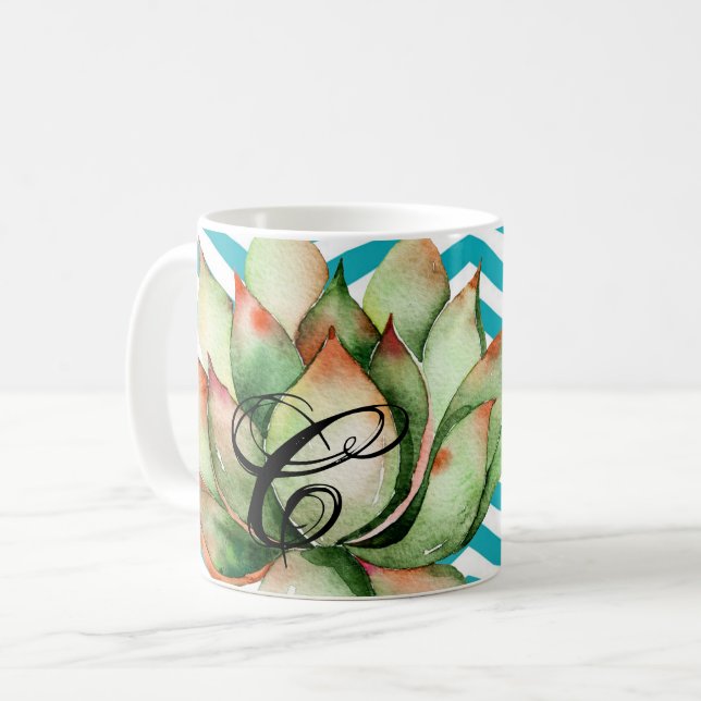 11 Oz. Coffee Mug Boho Cacti Cactus Succulent Bohe (Front Left)