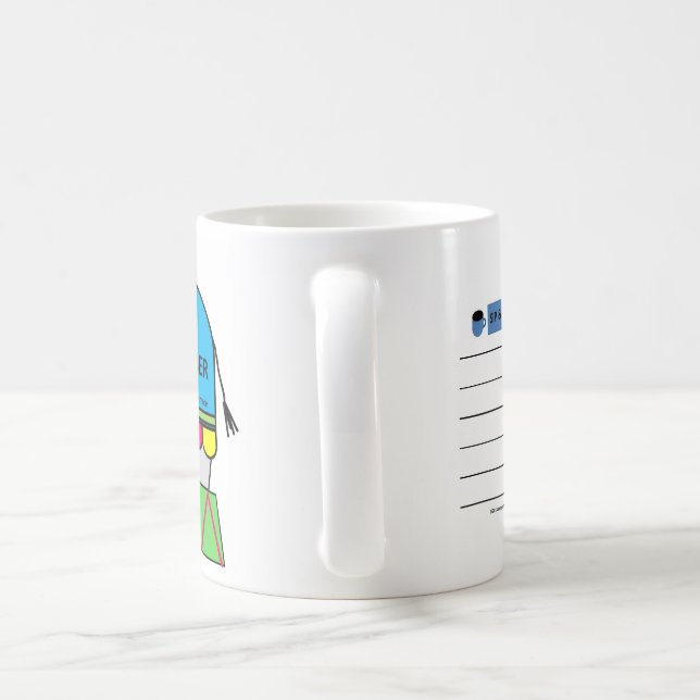 11 oz coffee/tea cup "Remember" elephant (Handle)