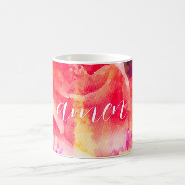 11 oz Floral AMEN Coffee Mug (Center)