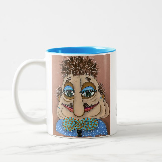 11 oz Mug of Whimsical Faces (Left)