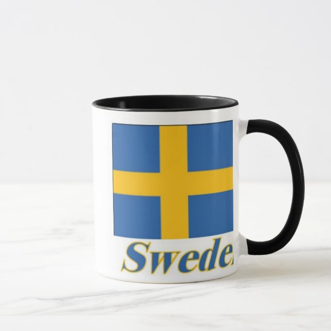 11 oz Ringer Mug Flag/Sweden (Right)
