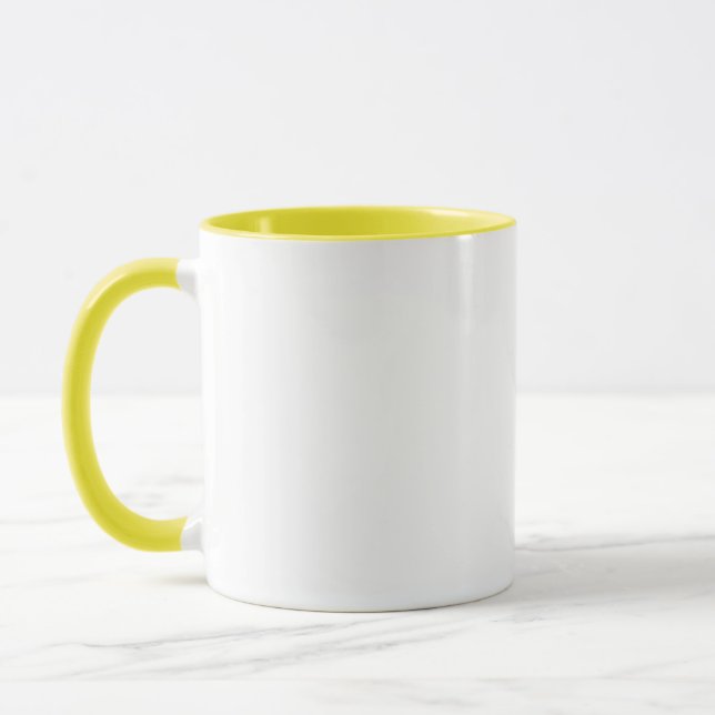 11 oz Yellow Accent Mug for Everyday Sips (Left)