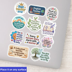 11-Pack Quotes   Teacher Appreciation Stickers
