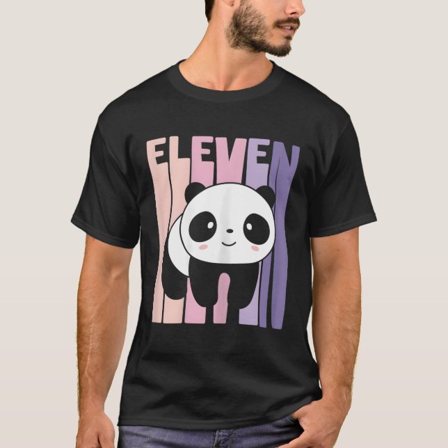 11 Panda 11Th B-Day T-Shirt (Front)