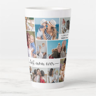 11 Photo Collage Best Mum Ever Latte Mug