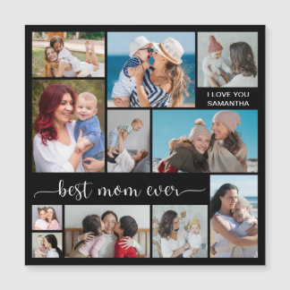 11 Photo Collage Best Mum Ever Magnetic Card