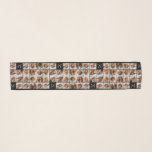 11 Photo Collage Custom Monogram Black Scarf<br><div class="desc">Use up to 11 square or selfie phone photos to create a unique and personal gift.  If you need to adjust the pictures,  click on the customise tool to make changes.</div>