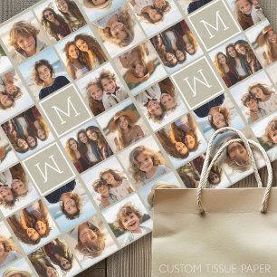 11 Photo Collage - Minimal Grid with Text Tissue Paper