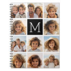 11 Photo Instagram Collage Custom Black Monogram