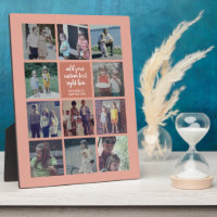 11 Photo Instagram Collage - Custom Text Coral
