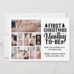 11 Photo Mommy to be Christmas Pregnancy  Holiday Card