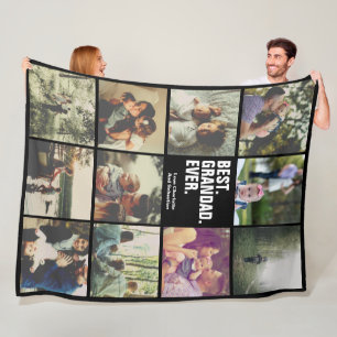 11 photos collage personalised fleece blanket