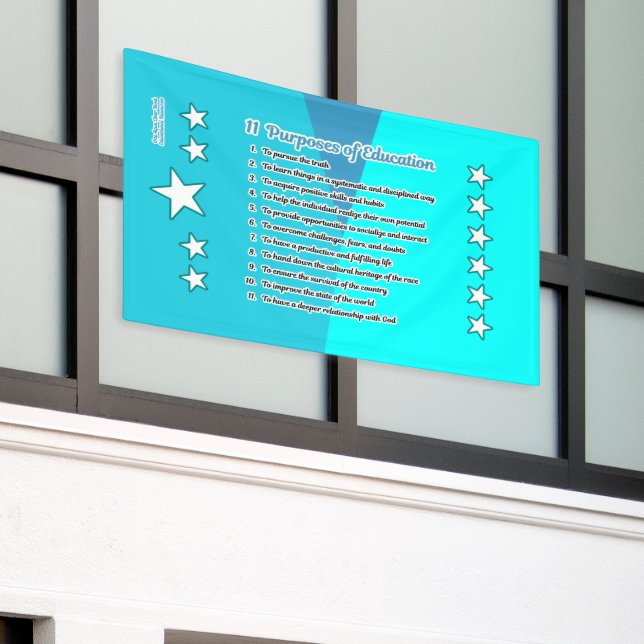 11 Purposes of Education Banner (Outside Building)