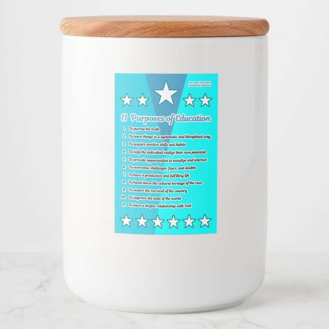 11 Purposes of Education Food Label (Front)