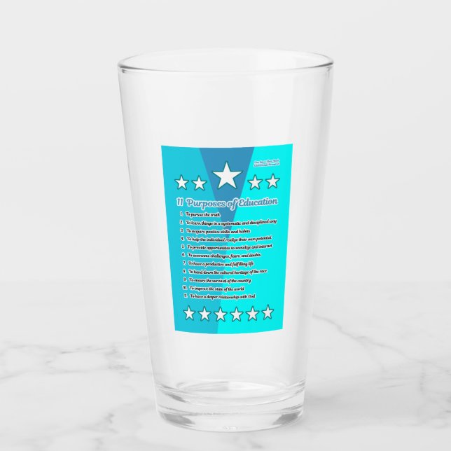 11 Purposes of Education Glass (Front)
