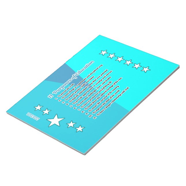 11 Purposes of Education Notepad (Angled)